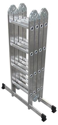 Алуминиева мултифункционална стълба МН404 4х4, снимка 3 - Строителни стълби