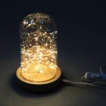 Стъклен буркан с LED СТРИНГ топло бяло