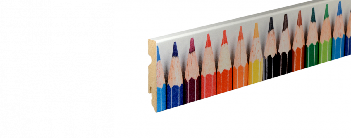 MDF перваз FU84L, pencils, 2.4м - Аксесоари за ламиниран паркет