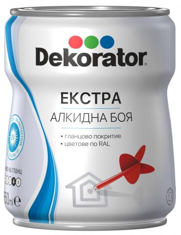 Екстра алкидна боя Dekorator 0.65 л RAL 5015 - Бои за метал