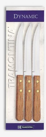 Ножове за стек с дървена дръжка Dynamic 3 бр. - Комплекти