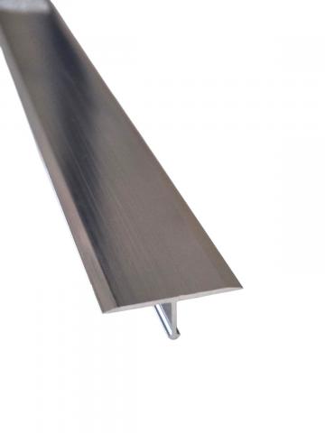 Т-образен алуминиев профил 2.5х270 см сребро полиран - Профили