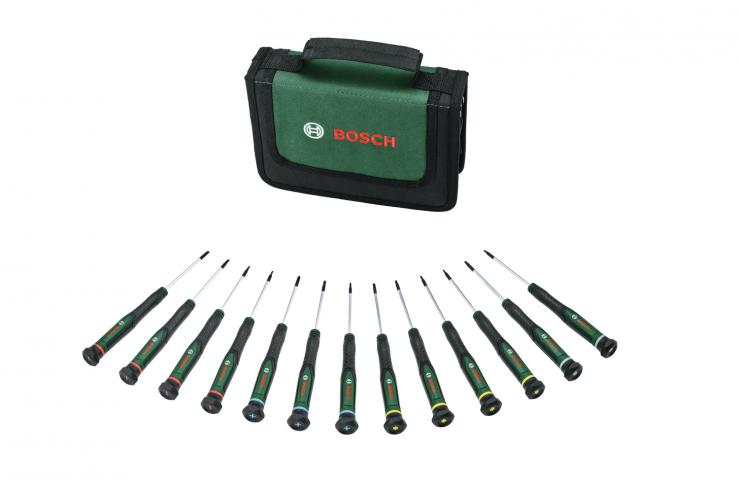 Комплект прецизни отвертки Bosch 13 бр., снимка 2 - Комплекти отвертки