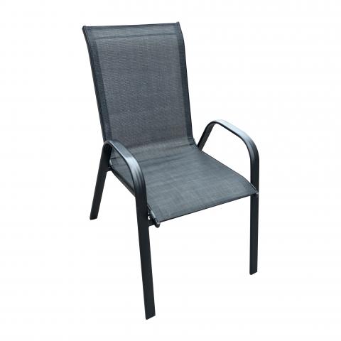 Метален стол, черен текстилен - Метални столове