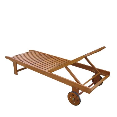 Градински шезлонг дървен, снимка 2 - Дървени шезлонги