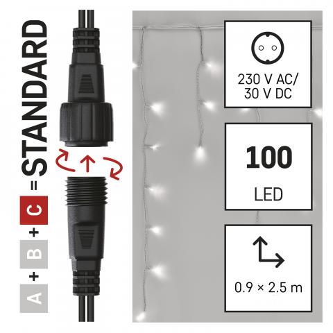 LED свързваща верига, мигащи висулки, 2,5 м, снимка 3 - Светеща верига