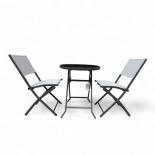 Балконски сет 3 части, стомана , текстилен