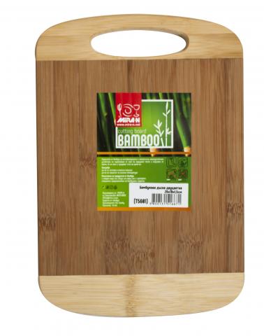 Бамбукова дъска двуцветна 26х18х1,5см - Аксесоари за готвене