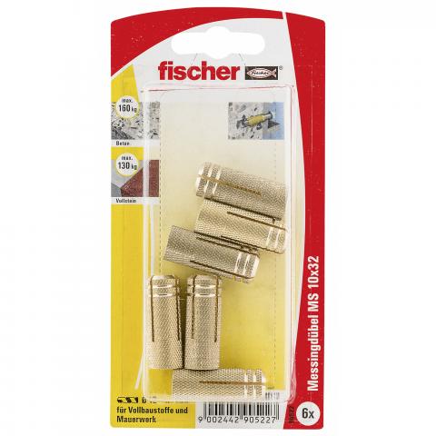 Дюбел Fischer с метрична резба Fischer MEDM10K, месингован - Железария