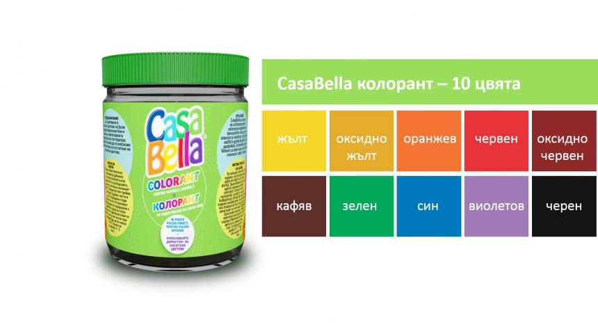 Колорант CasaBella 200 мл зелен, снимка 2 - Оцветители за бои за стени