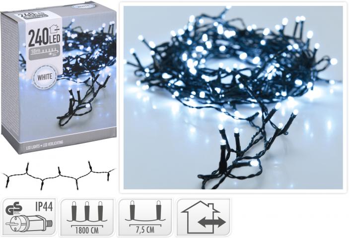 Светлинна верига OUT 240 LED, бяла светлина - Светеща верига