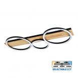 LED плафон MATTEO 32W 1528lm, 3000-4000-6400K, черно+дърво,