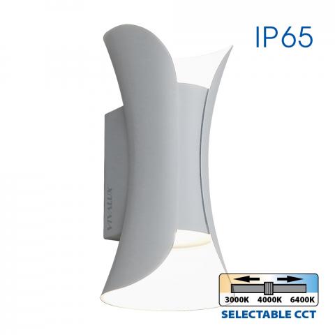 LED фасаден аплик Boston 10W 230V IP65 бял, снимка 4 - Градински лампи