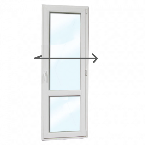 PVC Балконска врата KMG 700/2000, стъклопакет 24 мм/4 кам. дясна - Pvc дограма
