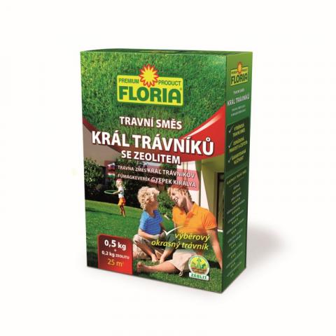 Тревна смеска FLORIA king of lawns 0.5 кг (със зеолит) - Специални тревни смески