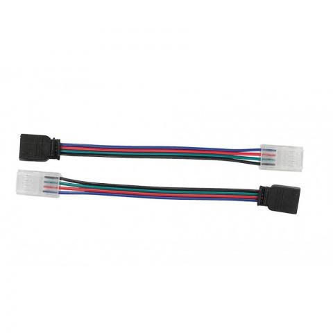 Kонектор за многократна употреба със захранващ кабел с женска букса 4PIN за LED лента RGB 10mm -2бр. - Led ленти и аксесоари