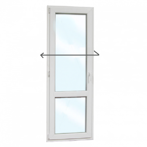PVC Балконска врата KMG 700/2000, стъклопакет 24 мм/4 кам. лява - Pvc дограма