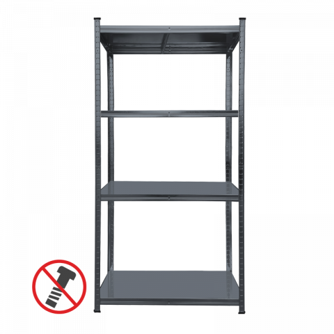 Стелаж De'Home Popular 180х90х40 см 4х100 кг антрацит - Метални стелажи