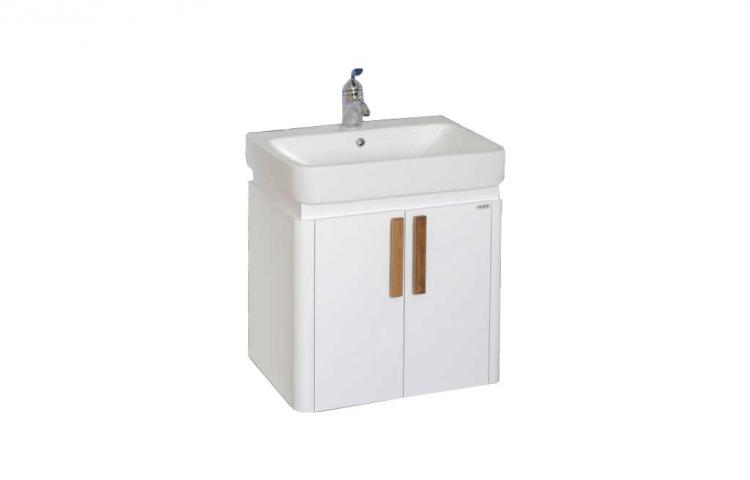 Долен шкаф Джърси с мивка 60 см - Мебели за баня