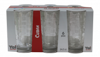 Чаши за вода YOI Cuban 245мл, 6бр