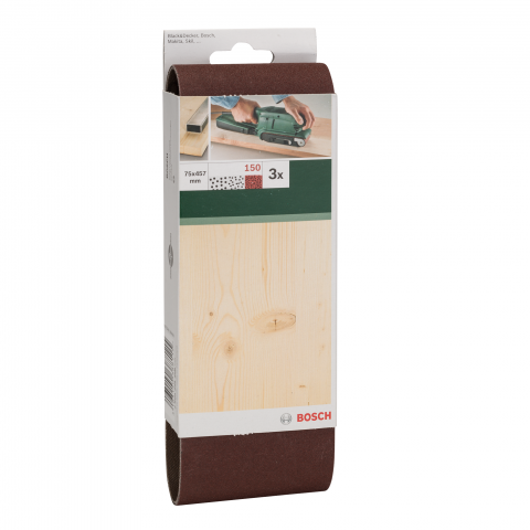 Шкурки за дърво 75x457 G150 Bosch 3 бр. - Шкурка комплекти