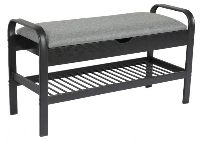 Етажерка за обувки със седалка Dark line - За обувки