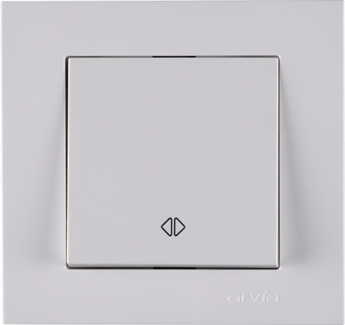 KAREN бял  ключ СХ7 кръстат 250V 10A - Ключове и контакти