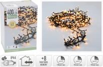 Коледни лампички 400LED 8м топла светлина 8 фукции