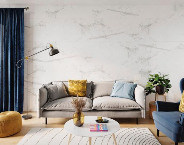 SPC Стенен Панел Calacatta Snow 120x60, снимка 2 - Облицовъчни плочи