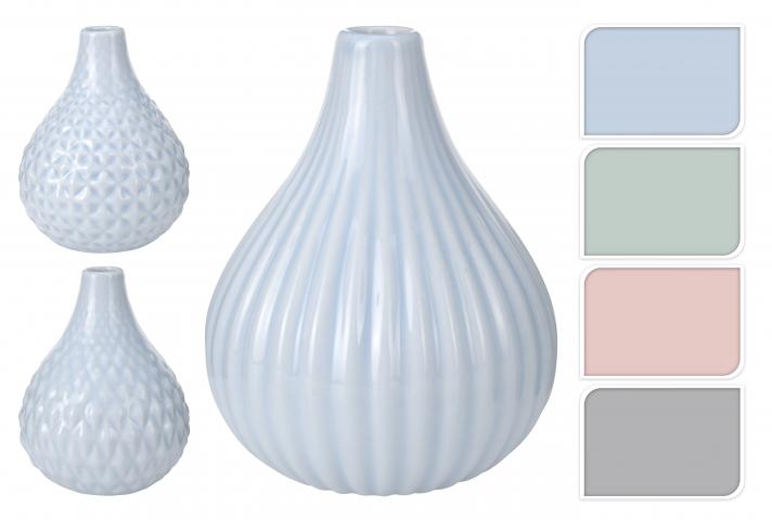 Порцеланова ваза 88х88х115мм, различни модели и цветове - Вази