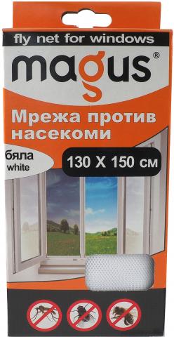 Мрежа против насекоми МАГУС 1.3мх1.5м - Бяла - Антикомарно