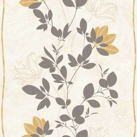 Тапет Жълто-бежови цветя - Тапети винил