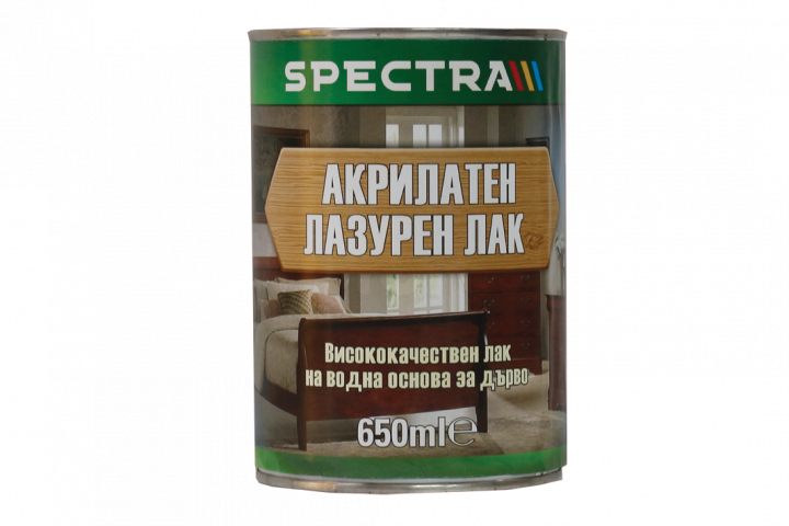 Акрилатен лазурен лак Spectra 0.65л, дъб - Акрилатни лазурни лакове