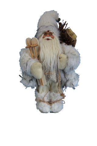 Фигура Дядо Коледа 46см, бял - Коледни фигури