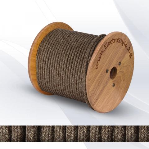 Кабел текстилен 2х0.75мм2 кафяв - Текстилни кабели