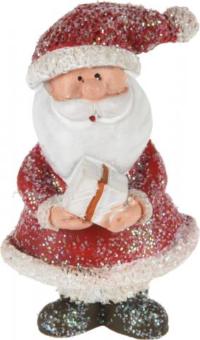 Фигура Дядо Коледа 4х3х7см, 
блестяща, микс, снимка 3 - Коледни фигури