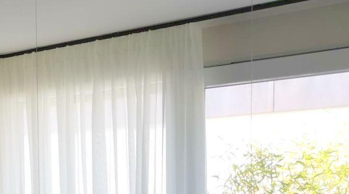 Двоен алуминиев корниз Олеа 200 см черен, снимка 2 - Метални корнизи