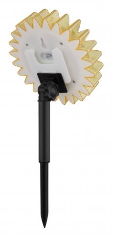 Соларна лампа Слънчоглед IP44, ф:130mm, H:295mm, incl. 8x LED 0.06W 3V, 3000K, снимка 4 - Соларни лампи