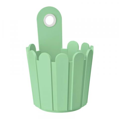 Кашпа Ландхаус ф15см светло зеленo - Пластмасови кашпи