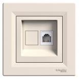 Телефонна розетка крем RJ11 Asfora