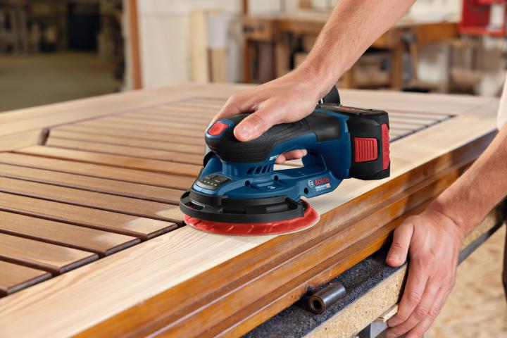 Акумулаторен eксцентършлайф Bosch Blue GEX 18V-150-3, снимка 2 - Ексцентършлайфи