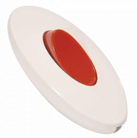 Междинно ключе бяло с червено копче - Междинни ключета