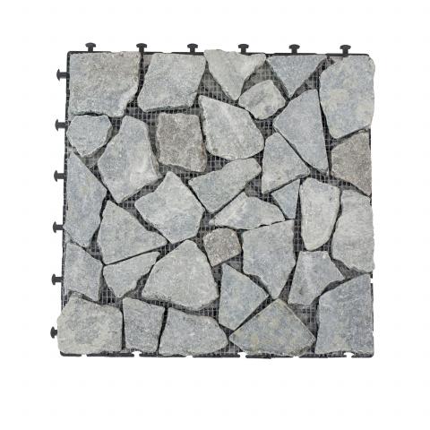 Мозаечна плоча 30х30см, сива - Градински камъни