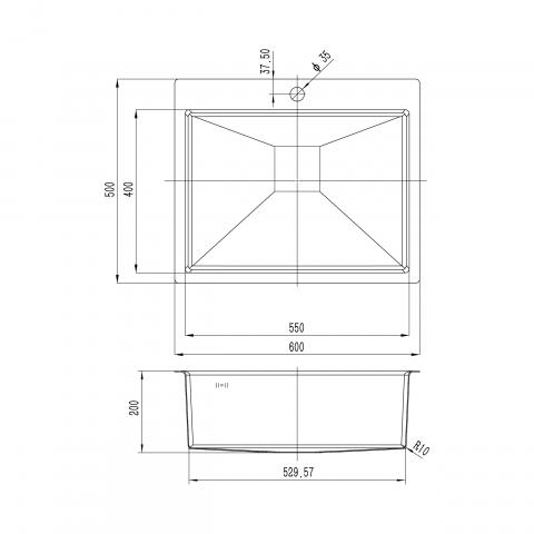 Мивка за вграждане MG-650, снимка 2 - Мивки алпака