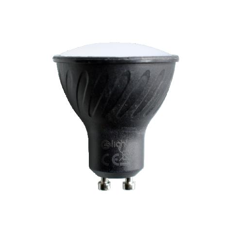 LED крушка GU10 6W 510LM 4000К 100°, черен корпус, снимка 4 - Лед крушки gu10