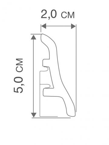 PVC перваз Спринт 58 тъмен дъб 2,5 м, снимка 3 - Аксесоари за ламиниран паркет