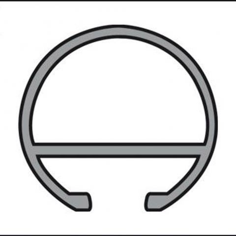 Корнизна пръчка с профил Чикаго 240 см стомана оптик, снимка 2 - Метални корнизи