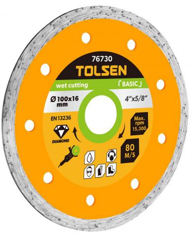 Диамантен диск за фаянс 115х5 мм Tolsen - Диамантени дискове