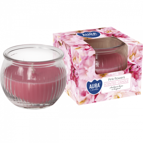 Свещ в чаша Небесни цветя - Свещи