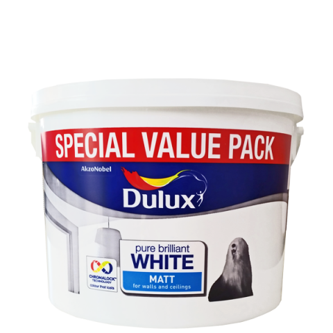 Интериорна боя  DuluxMat 7л, брилянтно бяла - Бели бои
